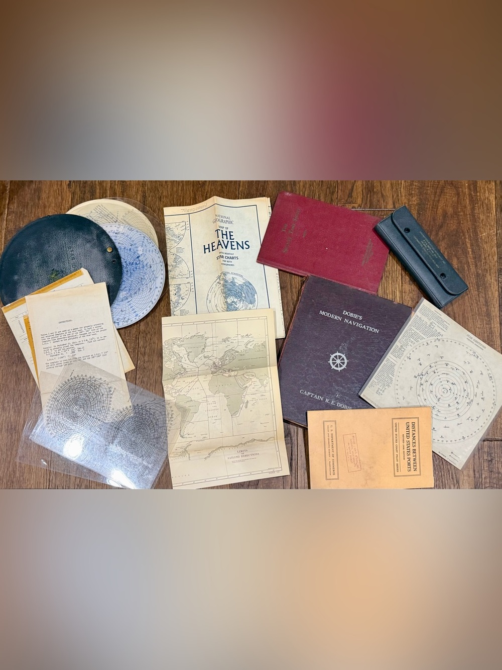 Vintage Mid-Century Maritime & Celestial
Navigation Collectibles Lot - 1941-1970